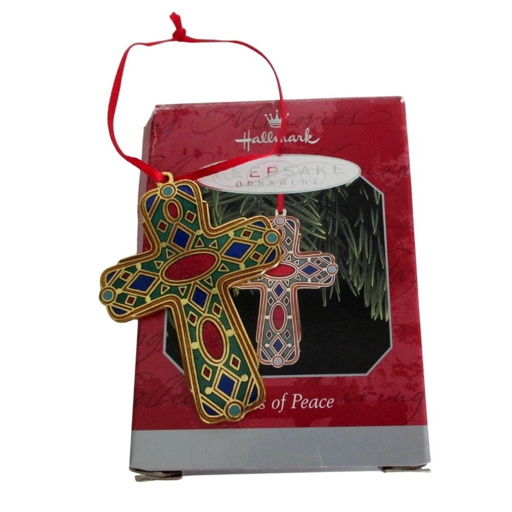 Cross of Peace Ornament - 1998 Hallmark Keepsake - Religious Christmas Tree Deco